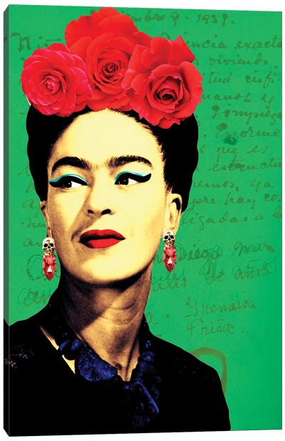 Frida Passion Ii Canvas Art Print - Frida Kahlo