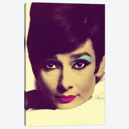 Audrey Hepburn Canvas Print #APH121} by Ana Paula Hoppe Canvas Artwork