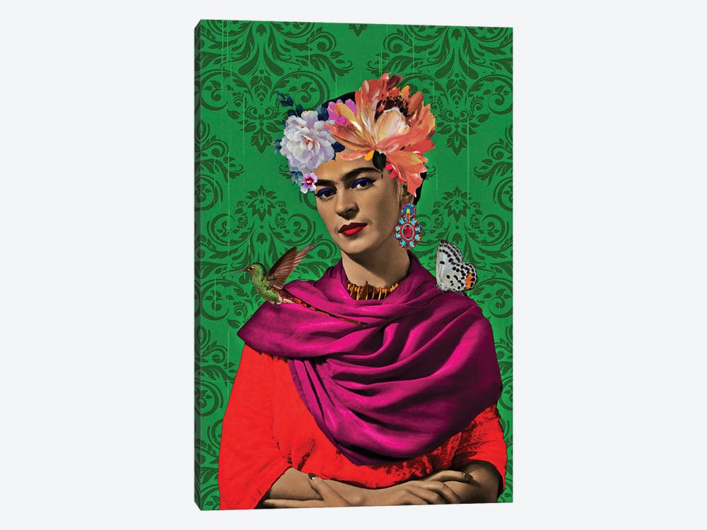 Frida Green by Ana Paula Hoppe 1-piece Canvas Art