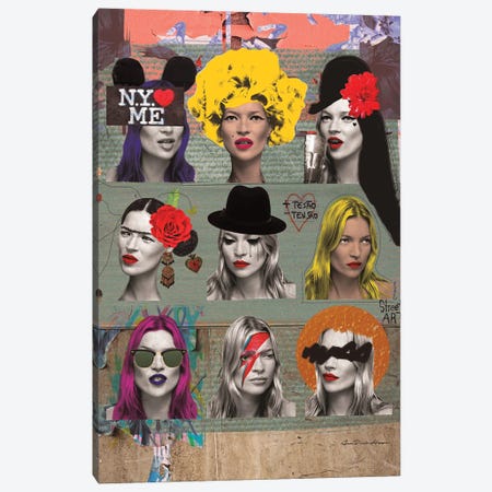 Kate Moss Style Canvas Print #APH126} by Ana Paula Hoppe Canvas Art Print