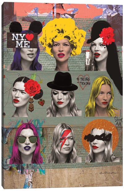 Kate Moss Style Canvas Art Print - Kate Moss