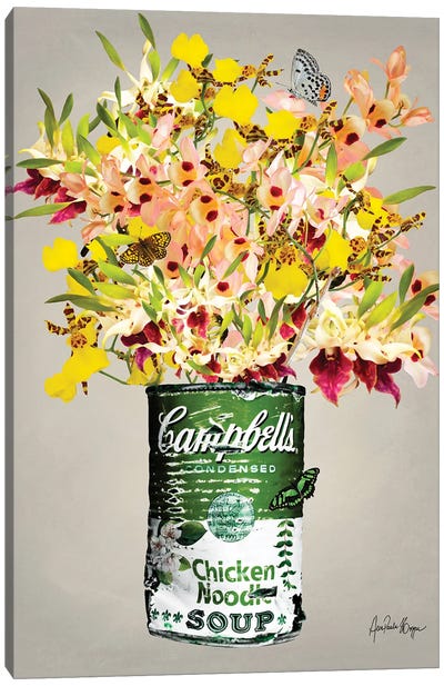 Campbell's Orchid Canvas Art Print - Campbell's Soup Can Reimagined