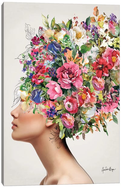 Carmel Canvas Art Print - Floral Portrait Art