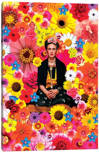Flower Frida Canvas Art Print - Creativity Art