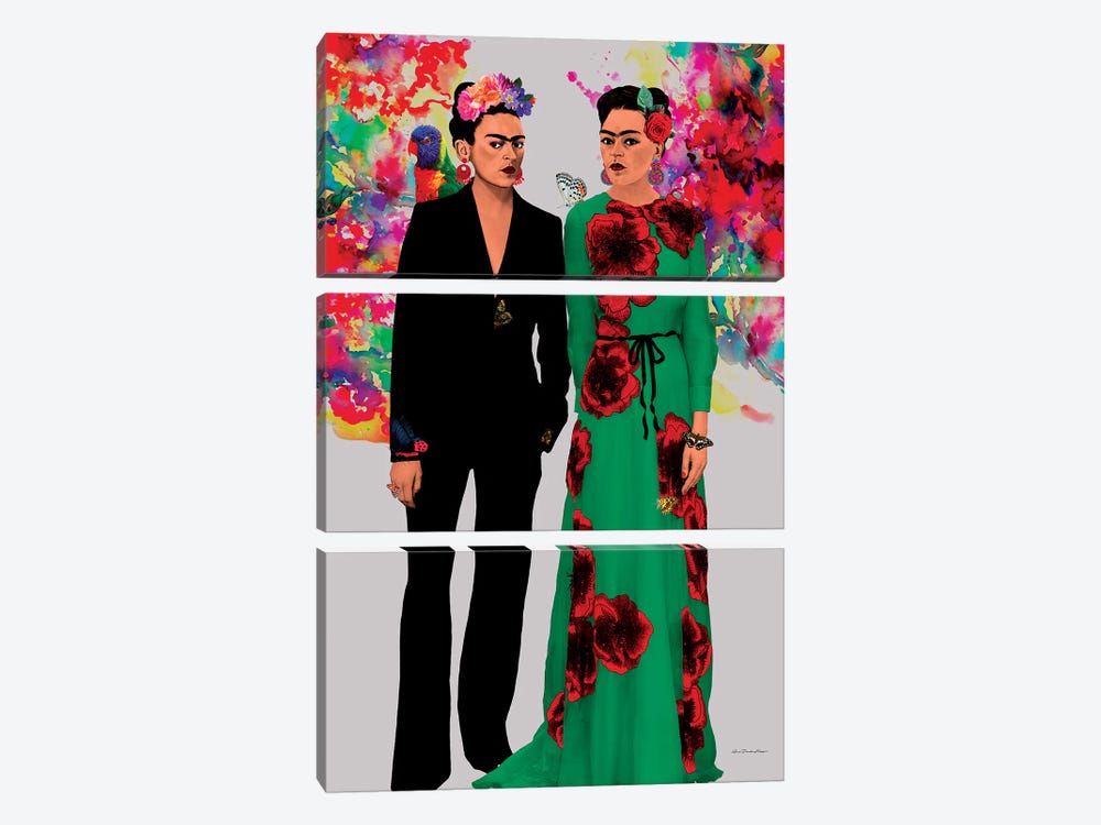 Frida Kahlo Lovers by Ana Paula Hoppe 3-piece Canvas Art