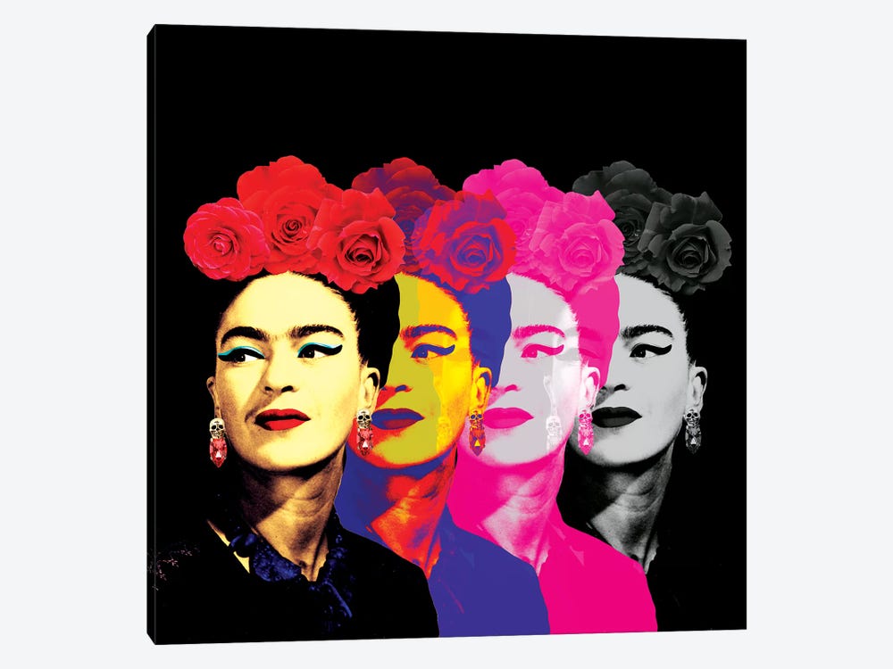 Fridas On Black by Ana Paula Hoppe 1-piece Canvas Artwork