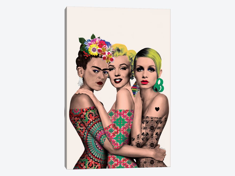 Kahlo, Monroe And Twiggy by Ana Paula Hoppe 1-piece Art Print