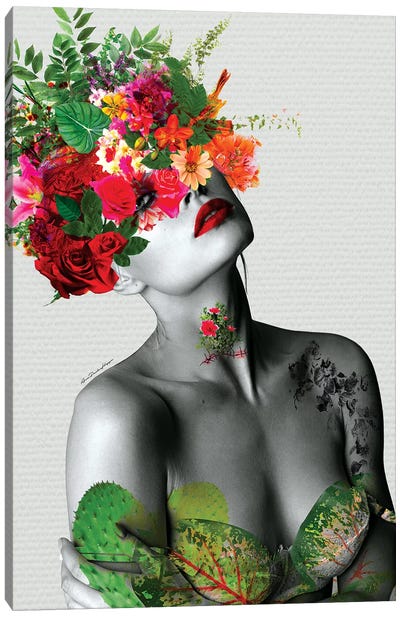 Radioativa Canvas Art Print - Floral Portrait Art