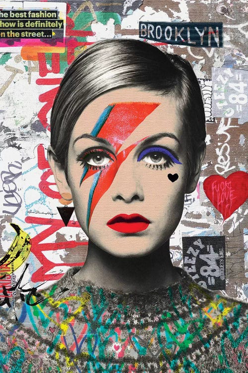 Twiggy Street Art by Ana Paula Hoppe wall art