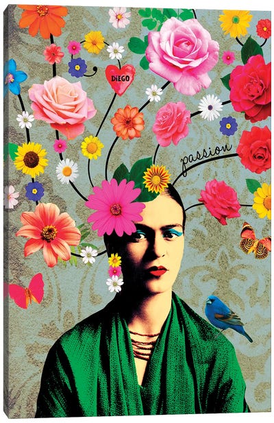 Frida Passion Canvas Art Print - Ana Paula Hoppe