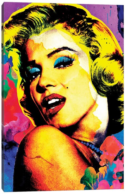 Marilyn Pop Art Canvas Art Print - Model & Fashion Icon Art