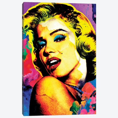 Marilyn Pop Art Canvas Print #APH69} by Ana Paula Hoppe Canvas Artwork