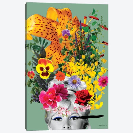 Bardot Flowers Canvas Print #APH9} by Ana Paula Hoppe Canvas Art
