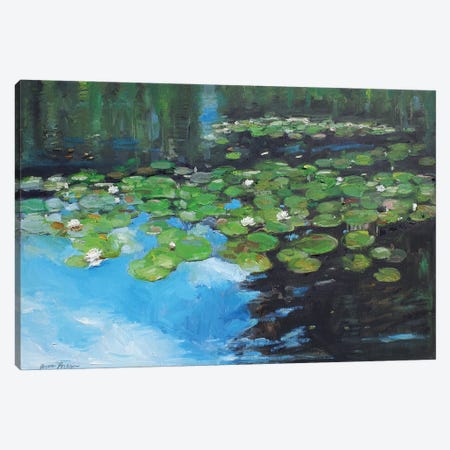 Marsh Lilies Canvas Print #APM11} by Arun Prem Canvas Art