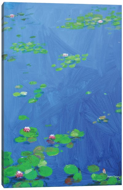 Pink Nymphea Canvas Art Print - Water Lilies Collection