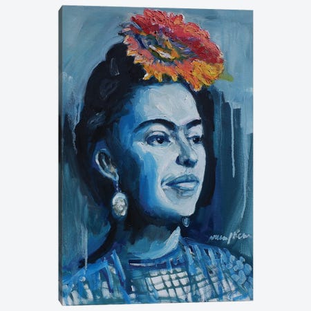 Frida Looking Canvas Print #APM7} by Arun Prem Canvas Wall Art