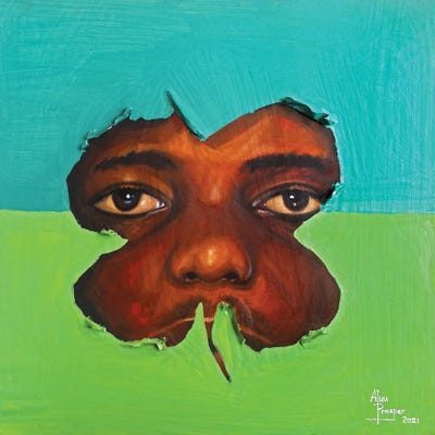 Unknown by Aluu Prosper framed canvas print