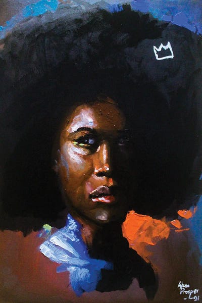 Sixteen by Aluu Prosper framed canvas print