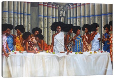 The Last Supper Canvas Art Print - Similar to Kehinde Wiley
