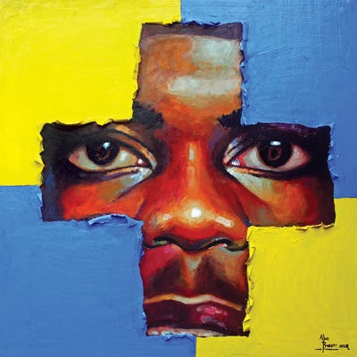 Composition I by Aluu Prosper framed canvas print