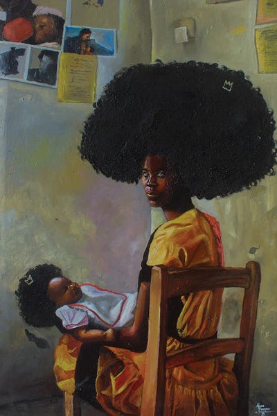 My Sister And I by Aluu Prosper acrylic art print
