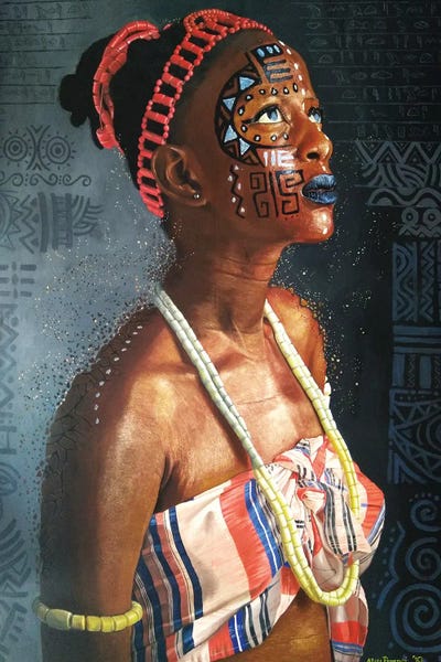 Fade Of The African Culture by Aluu Prosper framed canvas print