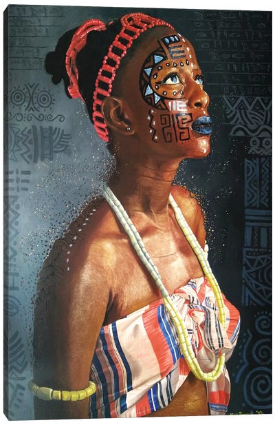 Fade Of The African Culture Canvas Art Print - Aluu Prosper