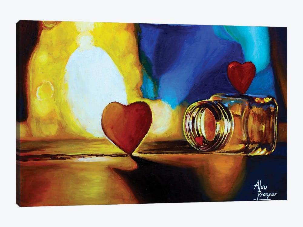 Jar Of Hearts by Aluu Prosper 1-piece Canvas Print