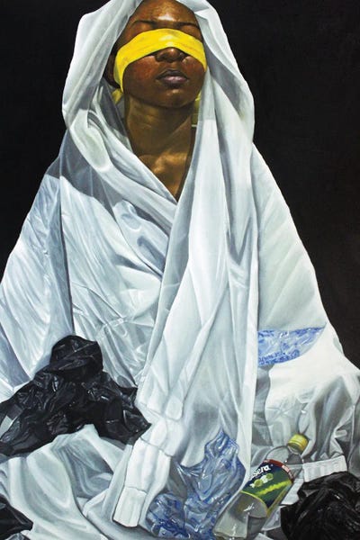 Neglect by Aluu Prosper framed canvas print