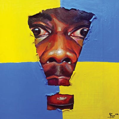 Composition II by Aluu Prosper framed canvas print