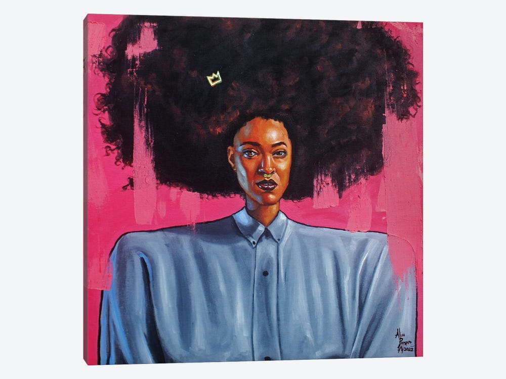 Portrait Of The Nose Ringed Lady by Aluu Prosper 1-piece Canvas Artwork