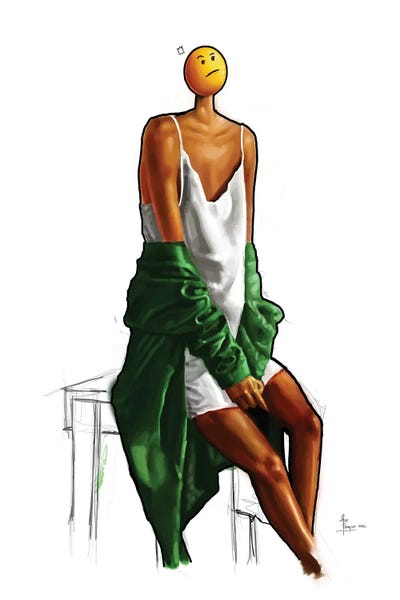 Waiting by Aluu Prosper art print