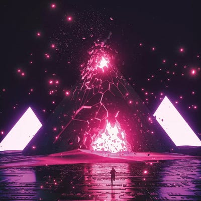 Scatter Brain by Adam Priester framed canvas print