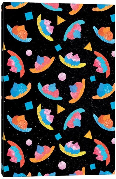 Cosmic Banana Split Canvas Art Print - Ice Cream & Popsicle Art