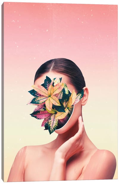Face Plant Canvas Art Print - Glitch Effect