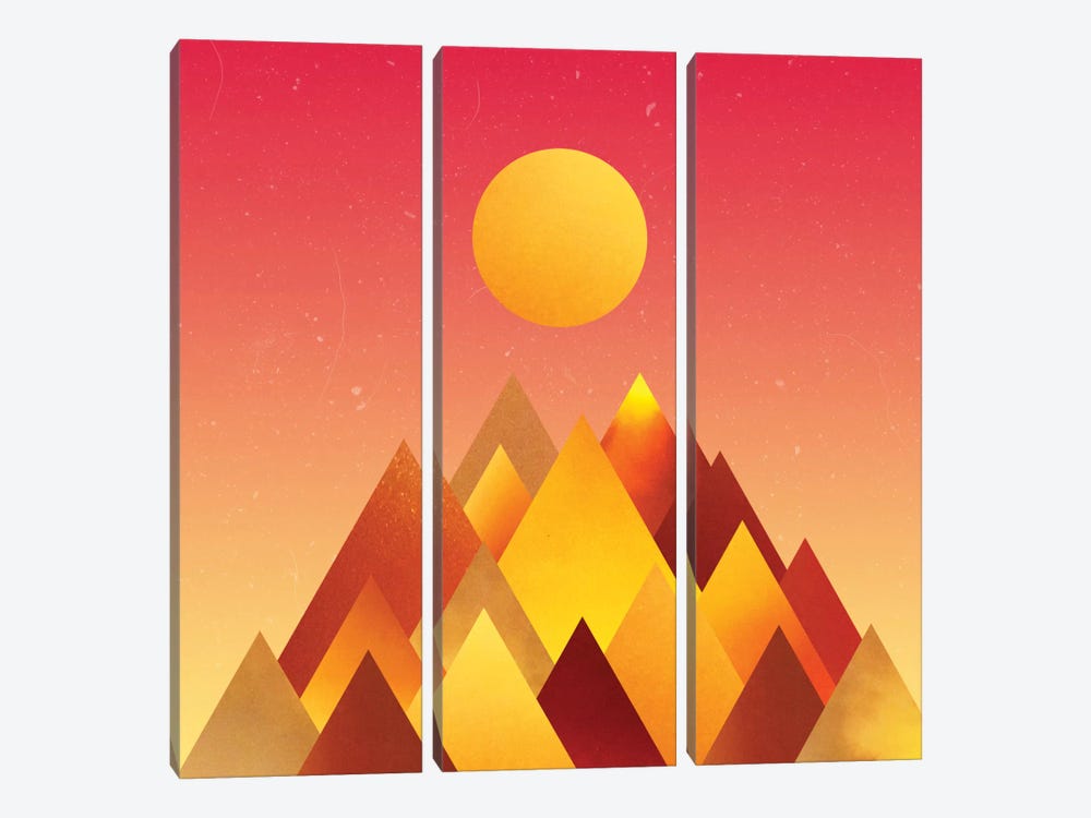 Hot Mountains II by Adam Priester 3-piece Canvas Print