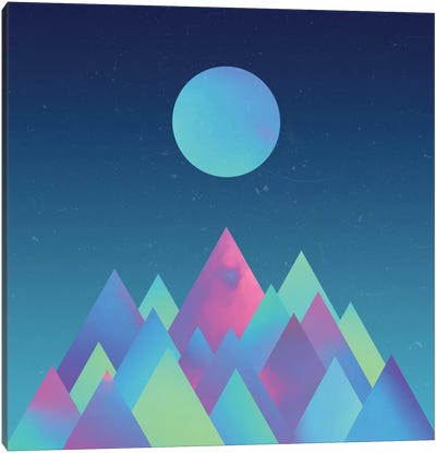 Moon Mountains Canvas Art Print - Adam Priester