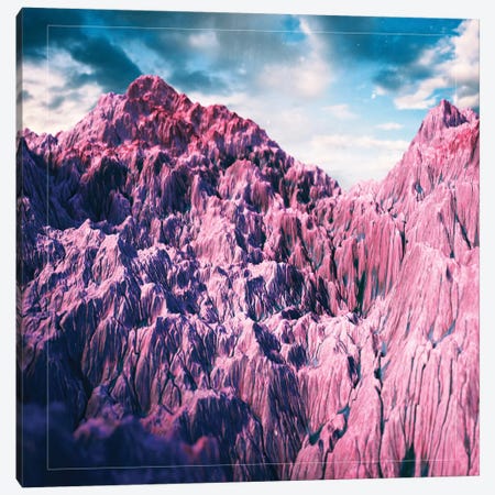 Pink Mountains Canvas Print #APR71} by Adam Priester Art Print