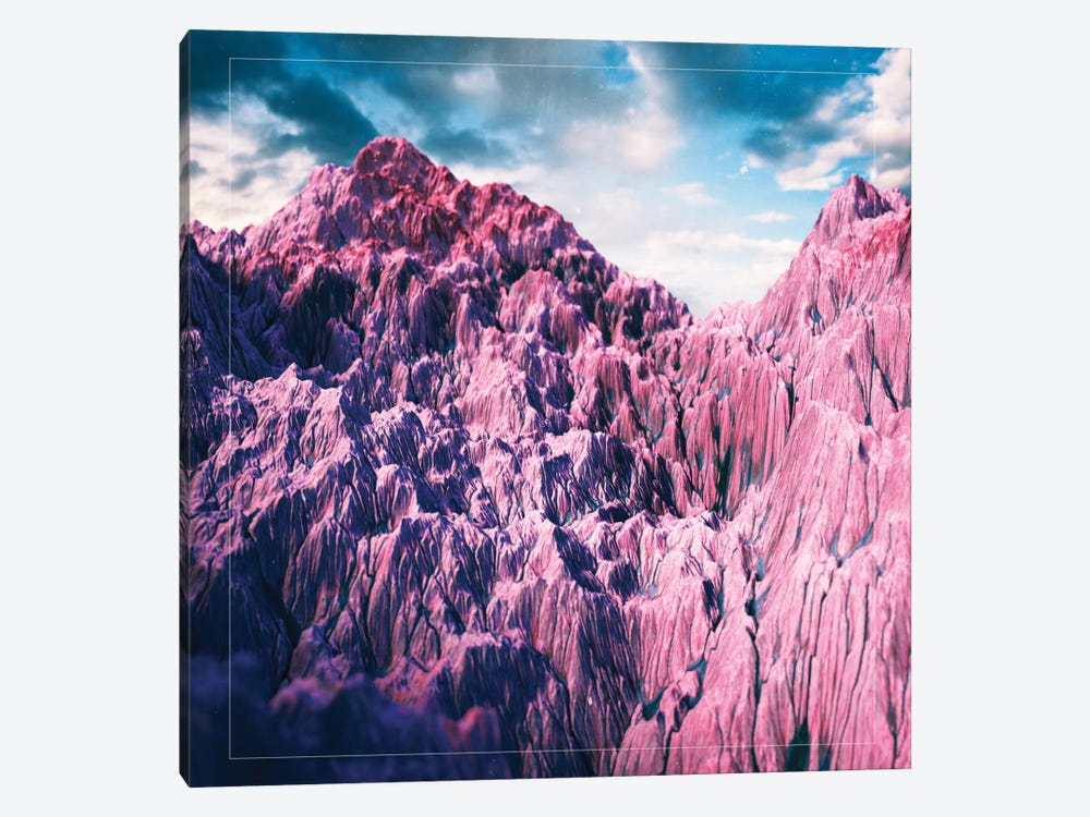 Pink Mountains by Adam Priester 1-piece Canvas Art