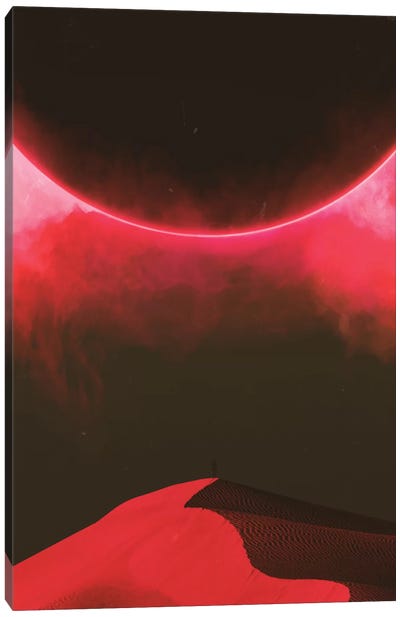 Second Sundown Canvas Art Print - Sci-Fi Planet Art