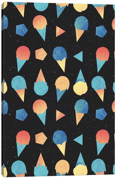 Space Cream Canvas Art Print - Ice Cream & Popsicle Art