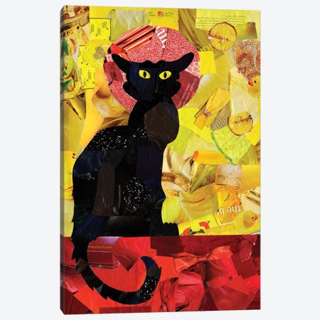 Le Chat Noir Canvas Print #APT26} by Artpoptart Art Print