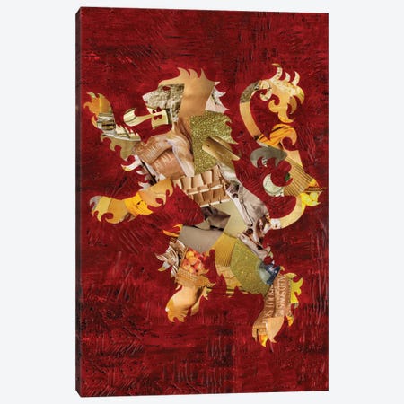 Lion Crest Canvas Print #APT27} by Artpoptart Canvas Art Print