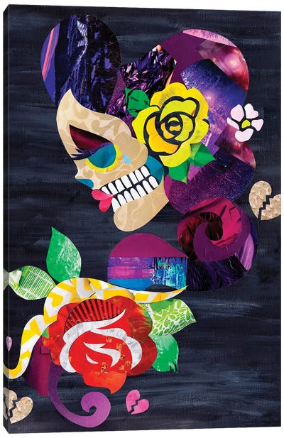 Sad Skull Canvas Art Print - Artpoptart
