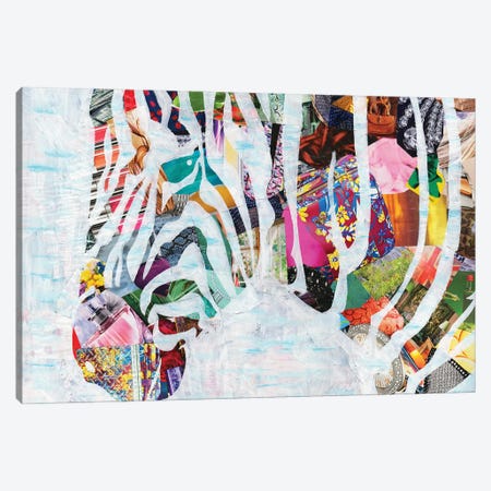 Zebra Canvas Print #APT57} by Artpoptart Canvas Artwork