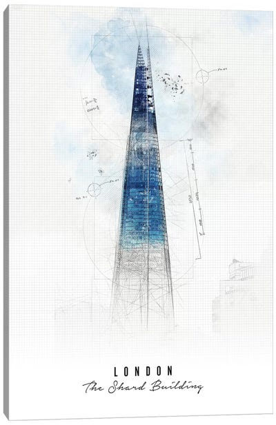 Shard Building - London Canvas Art Print - ArtPrintsVicky