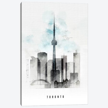Toronto Urban Canvas Print #APV108} by ArtPrintsVicky Canvas Art