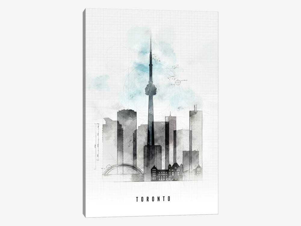 Toronto Urban by ArtPrintsVicky 1-piece Canvas Print