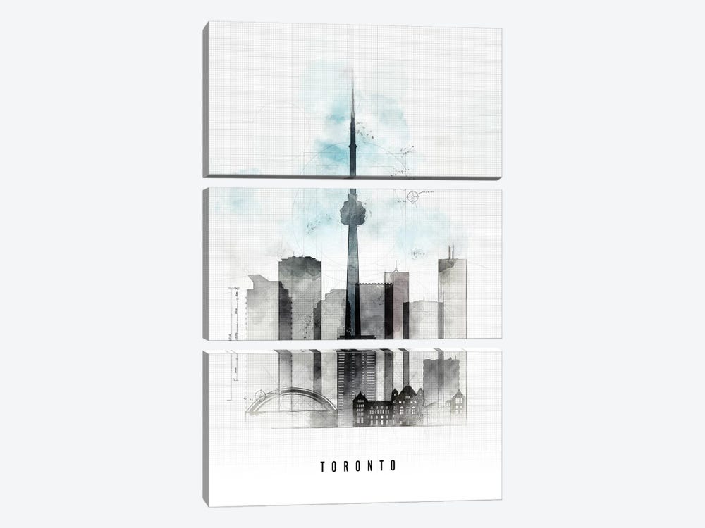Toronto Urban by ArtPrintsVicky 3-piece Art Print