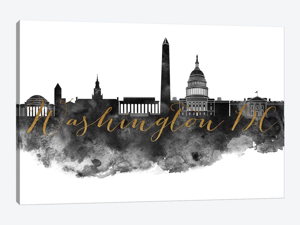 Washington, DC in Black & White by ArtPrintsVicky 1-piece Art Print